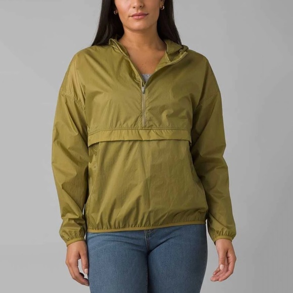 NWT Prana Whistler Anorak Pullover Hooded Windbreaker Jacket Sweet Grass - Picture 1 of 7